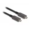 DeLOCK Aktives optisches USB-C Video + Daten + PD Kabel 10 m Schwarz