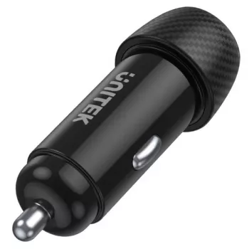 Auto-Ladegerät Unitek P1400A mit USB-C und USB-A, 38W, Quick Charge 3.0, Eingang 12–24V, schwarz