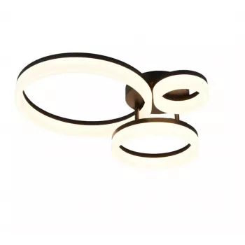 Deckenleuchte TRIO Scope LED 4000 lm, schwarz, Aufbauleuchte, 4000K