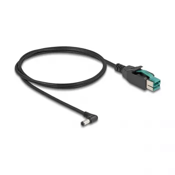 DeLOCK PoweredUSB-Kabel Stecker 12 V auf DC 5,5 x 2,1 mm Stecker gewinkelt 1 m