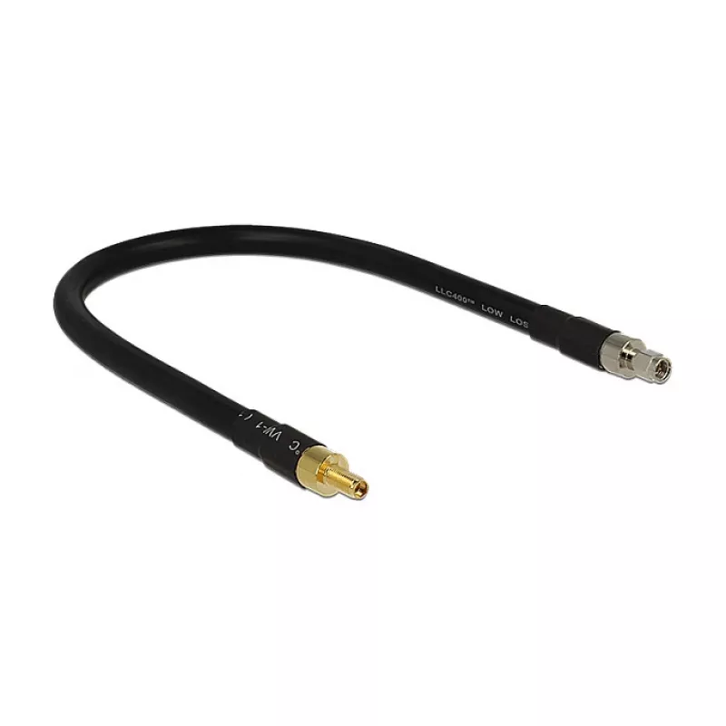 Koaxialkabel DeLOCK 0,4m SMA/SMA CFD400 LLC400 Schwarz