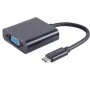 Videokabel-Adapter USB Type-C VGA D-Sub Schwarz S/CONN 14-05006