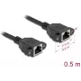 Netzwerkkabel DeLOCK 90783 Schwarz 0,5m Cat6a S/FTP RJ-45