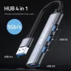 HUB-Adapter USB 3.0 4in1, 4x USB 3.0
