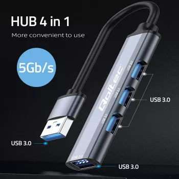 HUB-Adapter USB 3.0 4in1, 4x USB 3.0