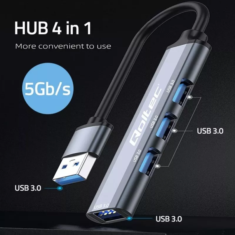 HUB-Adapter USB 3.0 4in1, 4x USB 3.0