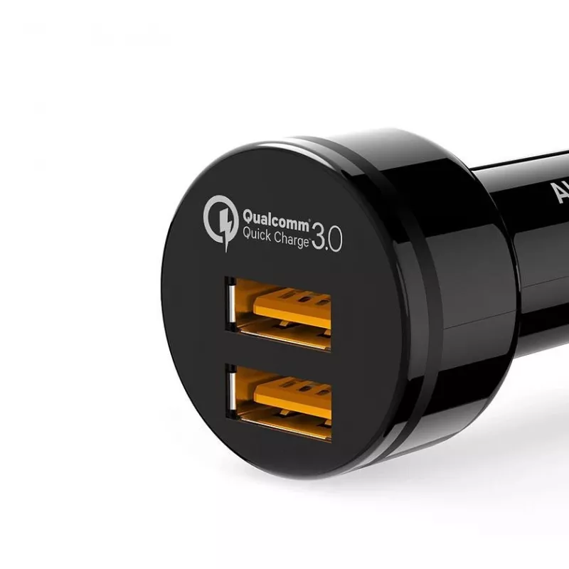 CC-T8 ultraschneller Autoladegerät 2xUSB 3.0 6A 36W + Micro-USB-Kabel 1m