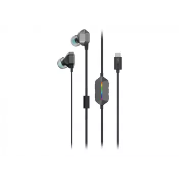 Lenovo Legion E510 Kopfhörer Kabelgebunden In-Ear Gaming USB Typ-C Grau