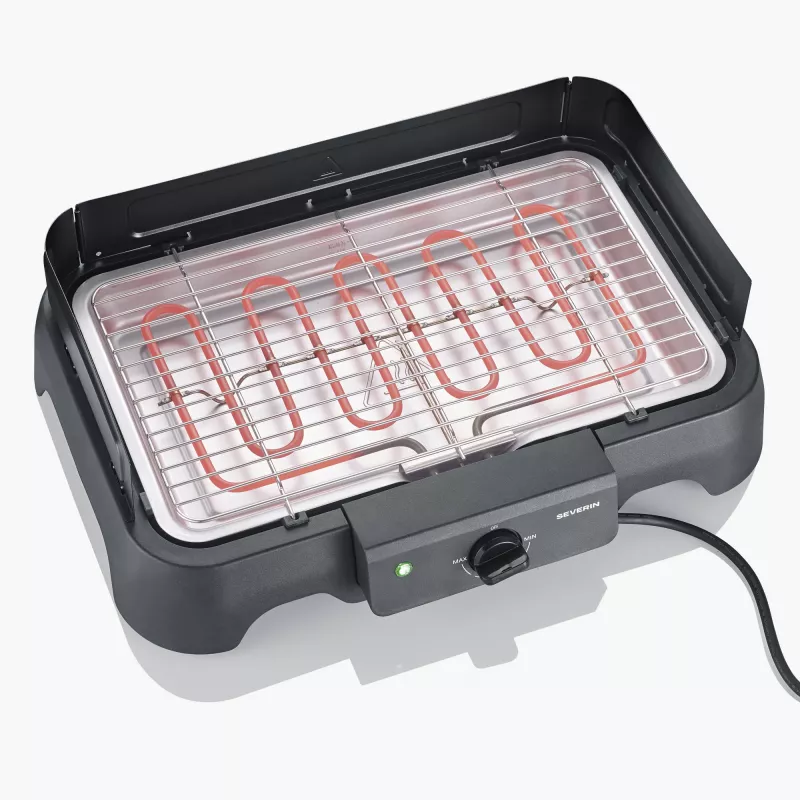 SEVERIN Tisch-Elektrogrill PG 8593, 2000 W, rechteckiger Rost, schwarz
