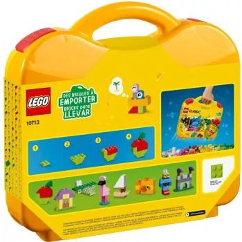 LEGO 10713 Classic Creative Koffer Aufbewahrungsbox für Spielzeug mit lustigen bunten Bausteinen Geschenk für Kinder ab 4 Jahren Jungen & Mädchen Einzel