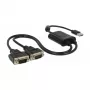 Serielles Kabel DeLOCK 63950 USB 2.0 Typ-A 2 x RS-232 DB9 Schwarz 0,6 m