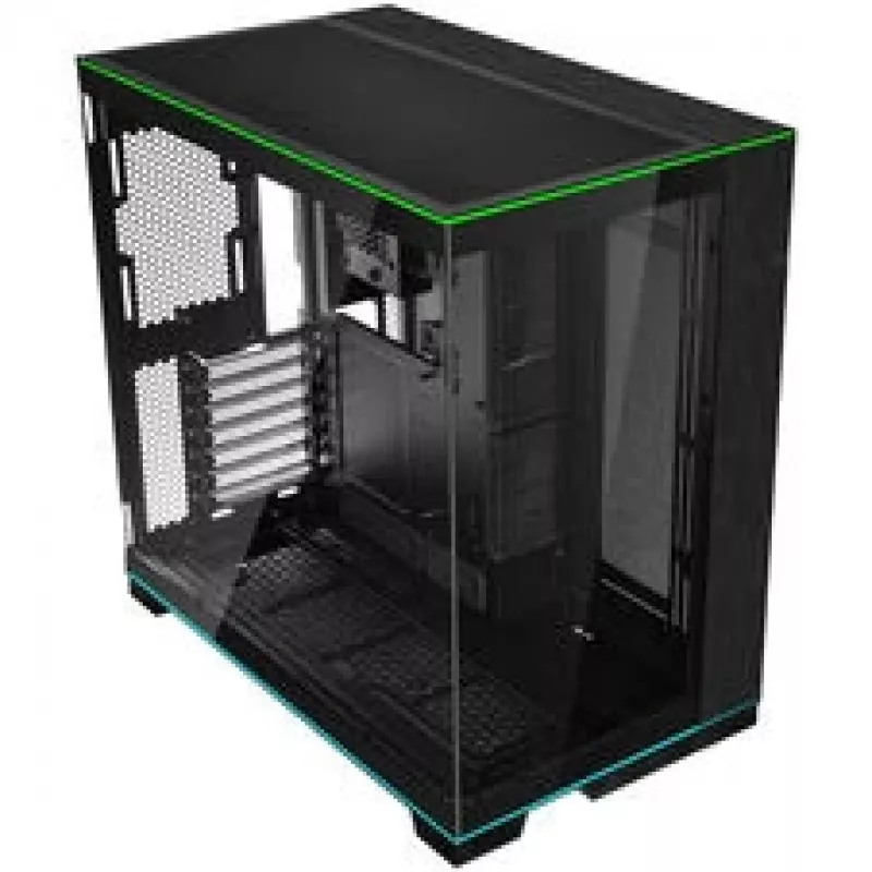 Lian Li O11 Dynamic EVO RGB PC-Gehäuse-Bundle, Midi-Tower, ARGB, gehärtetes Glas + 6x UNI FAN SL-INF Reverse Blade Lüfter - schwarz