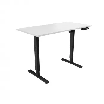 Gaming-Schreibtisch White Shark Axiom-W Set mit 2 Stück, elektrisch höhenverstellbarer Motor, Weiß
