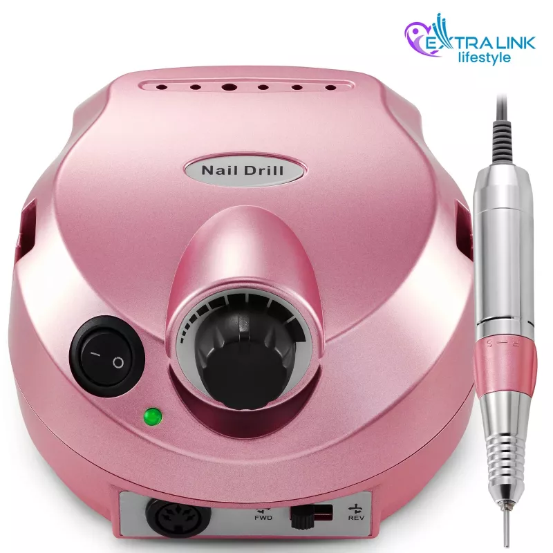 Elektrische Nagelfräse Extralink NAIL DRILL-202 65W Pink – professionelles Maniküre-/Pediküre-Werkzeug