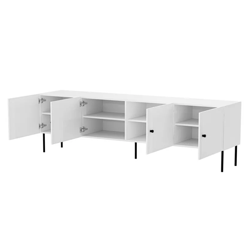 4D RTV-Schrank PALAZZO BIS 201x40x60 weiß matt