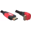 HDMI-Kabel DeLOCK 3m HDMI Typ A Standard Schwarz Rot