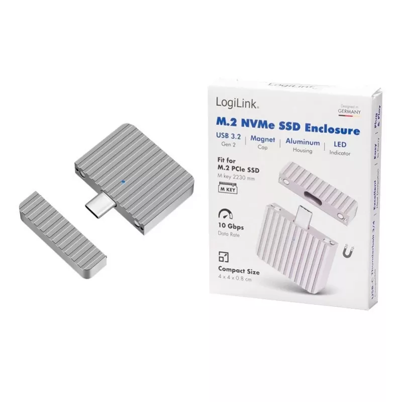 Sehr kleines USB3.2 Gen2x1 SSD-Gehäuse USB-C NVM