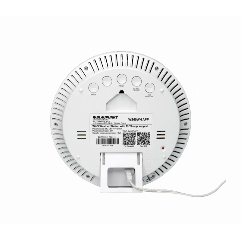 Blaupunkt WS60WH App Wetterstation, Weiß