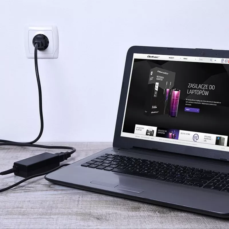 Qoltec 51519 (7,4 x 5,0 mm + Pin) 65 W 3,34 A 19,5 V AC-Ladegerät für Dell Notebooks