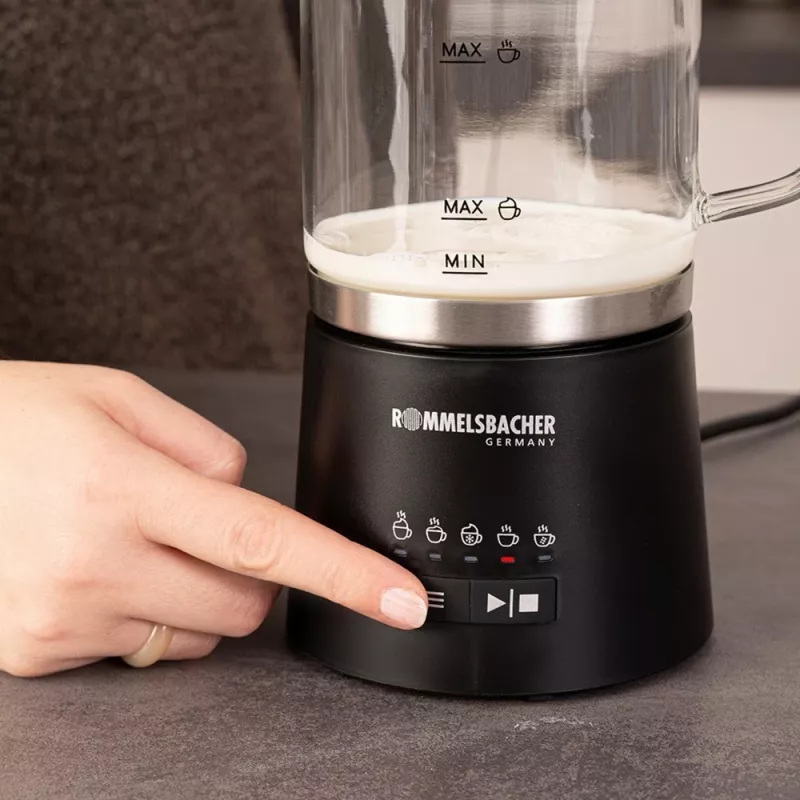 Rommelsbacher Milchaufschäumer 500ml Edelstahl schwarz MS 625 (MS 625)