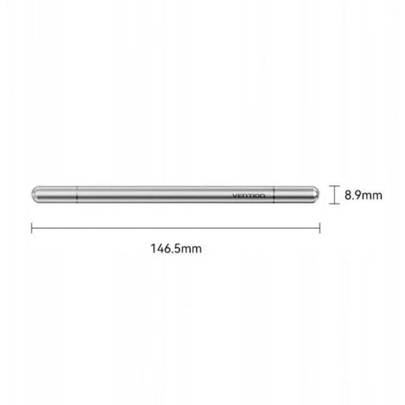 Vention 2-in-1-Stylus aus grauer Aluminiumlegierung