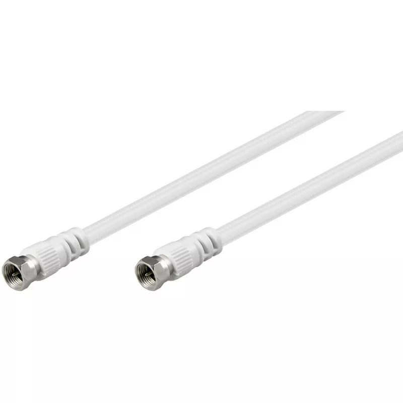 Wentronic Goobay SAT-Verbindungskabel, Weiß, 1,5 m - F-Stecker F-Stecker (11721)