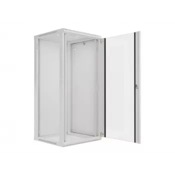 Lanberg wandmontierter Installationsschrank 19'' 27U 600x600 mm grau (Glastür)