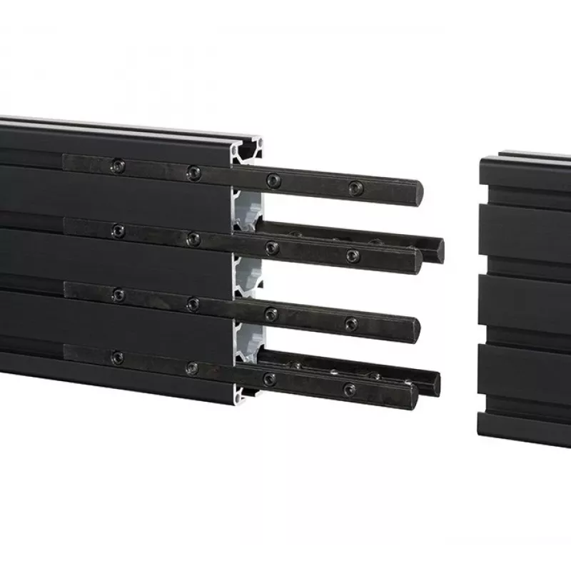 Montageschiene B-Tech BT8390 Verlängerungsset Schwarz 12 mm Breite 8 mm Tiefe 180 mm Länge