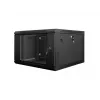 Lanberg wandmontierbarer Installationsschrank 19'' 6U 600x600mm schwarz (Glastür)
