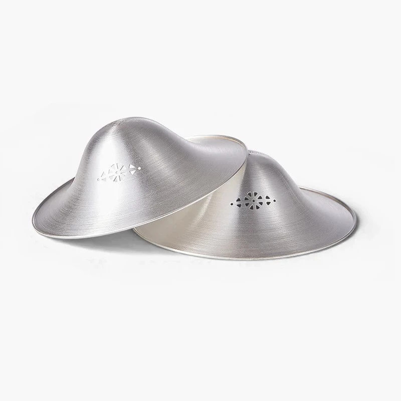 Momcozy 999 Silber Stillschild 55MM 2 Stück L