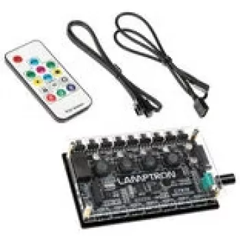 Lüfter- und ARGB-Controller Lamptron CY816 Schwarz — 6 Lüfteranschlüsse, 8 ARGB-Zonen