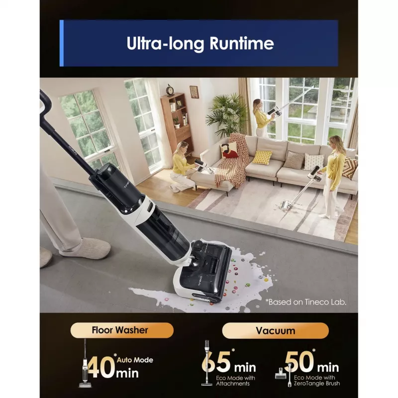 Bodenreiniger Tineco Floor One Switch S6 Stretch Plus Weiß – kabelloser Nass-Trocken-Hartbodenreiniger