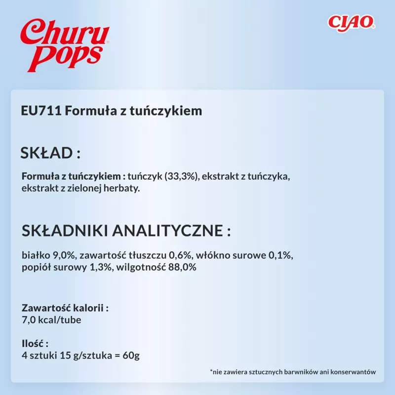 INABA Churu Pops Thunfisch - Katzenleckerli - 4x15 g