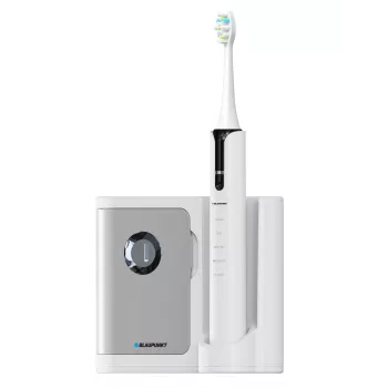 Vibrierende Zahnbürste BLAUPUNKT DTS711 – 5 Modi, 48.000 Bewegungen/Min., eingebauter Akku, 4 Bürstenköpfe, Ladestation mit UV-Sterilisator