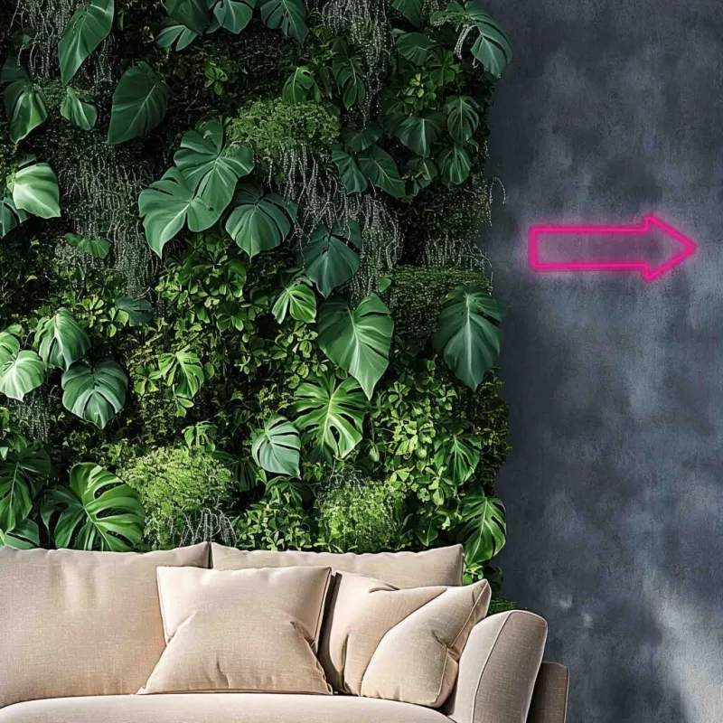 Neonlichter Pfeil Wandleuchte MANTA SNL107PK – rosa dekoratives LED-Pfeilschild