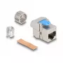 DeLOCK Keystone-Modul RJ45-Buchse auf LSA Cat.8.1 werkzeugfrei Flach Metallisch