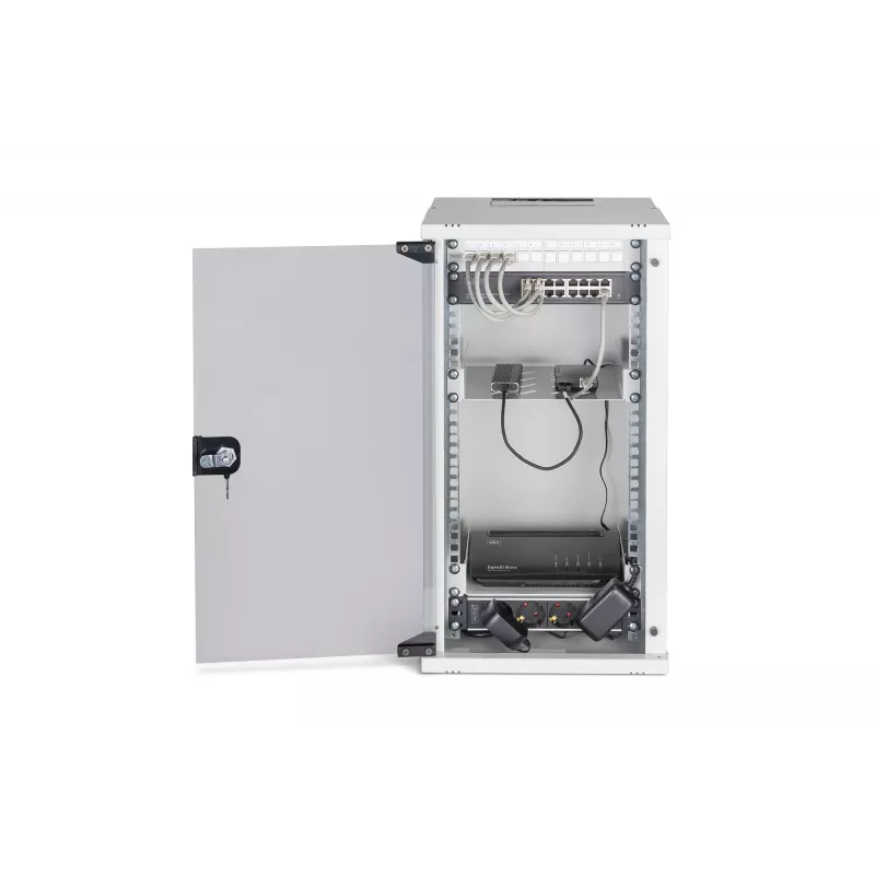 Wandmontierter Netzwerkschrank Digitus DN-49104-SET 12U 60kg IP20 Grau