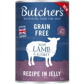 Nassfutter für Hunde butcher's Original Megapack — gemischte Stücke in Gelee, 6 x 400 g, 82 % Feuchtigkeit, 7,5 % Protein, 5 % Fett