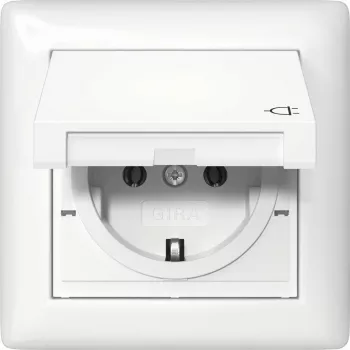 gira SCHUKO® Steckdosenset mit KD, IP44 Schutz und Rahmen – Modell 415703