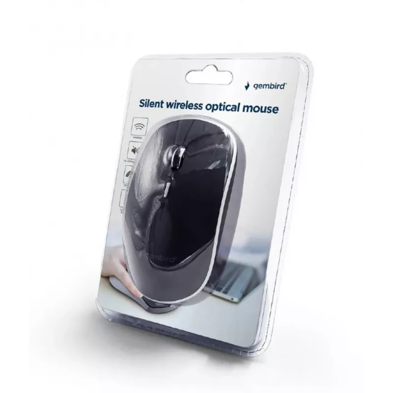 Maus USB OPTICAL WRL Schwarz/SILENT MUSW-4BS-01 GEMBIRD