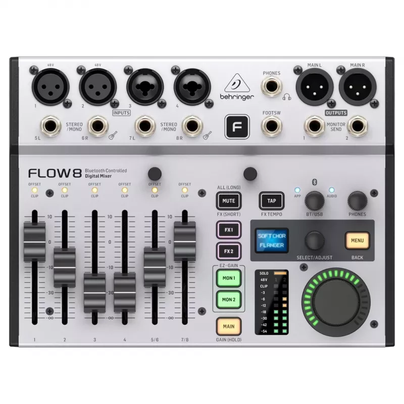 Digital Mixer Behringer FLOW 8 — 8-Kanal USB-Audiointerface-Mixer