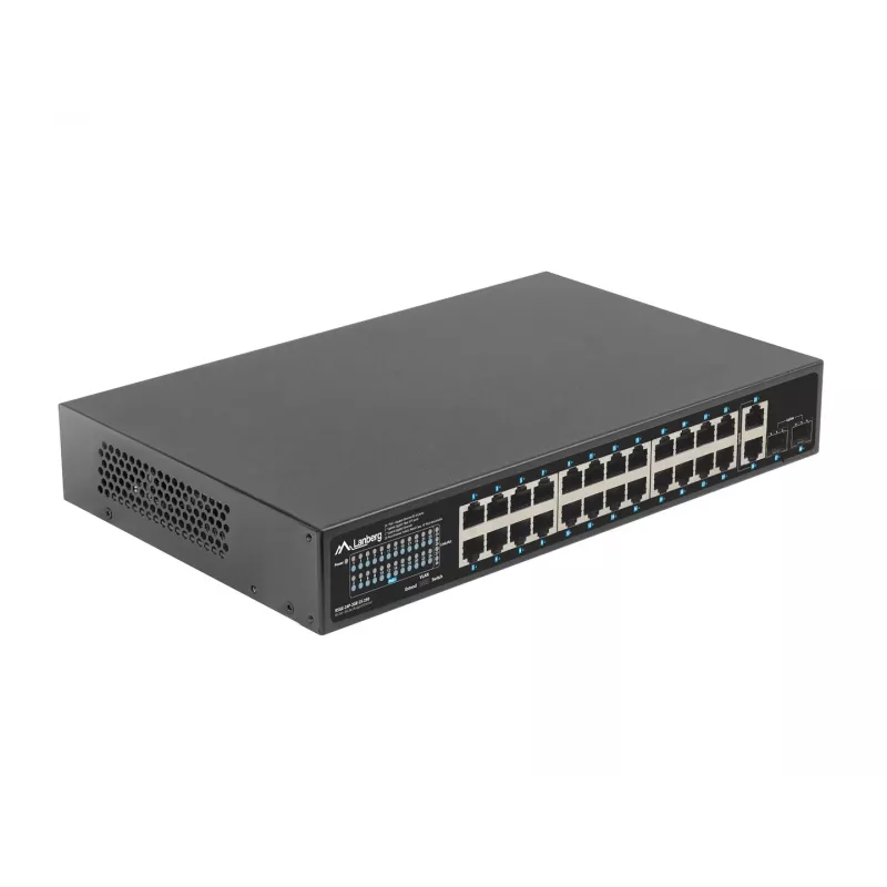 Unmanaged Switch Lanberg RSGE-24P-2GE-2S-250 24 Ports Rack-Montage