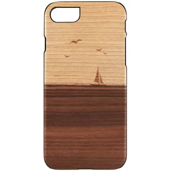 man and wood Handyhülle für iPhone 7/8, mare Schwarz