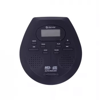 Tragbarer CD-Player Denver DMP-395B Schwarz MP3-Wiedergabe LCD-Anzeige