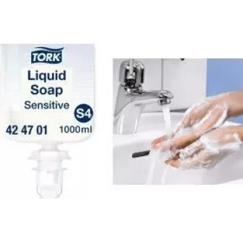 Flüssigseife Tork 424701 für empfindliche Haut, milde Formel, Nachfüllpack