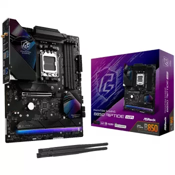 Mainboard ASRock Phantom Gaming B850 Riptide WiFi — AMD B850, Socket AM5, ATX, DDR5, 4x M.2, Wi‑Fi 7, 2.5Gb LAN