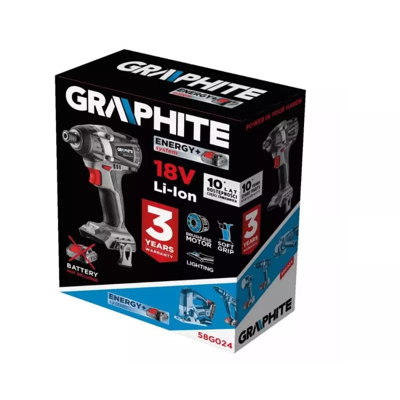 Akku-Schlagschrauber Graphite 58G024, Tiefe: 150 mm, Gewicht: 1,15 kg