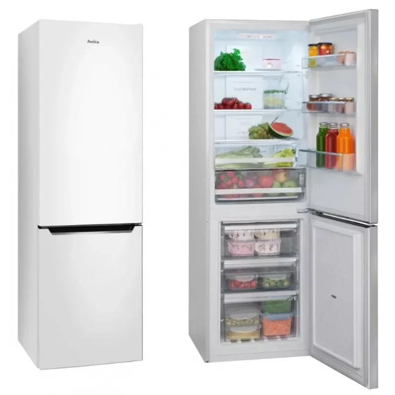 Kühl-Gefrierkombination AMICA FK2695.2FT(E) — 269 l, Gefrierfach unten, weiß, R600a