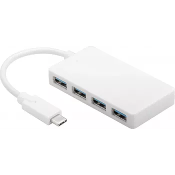 Microconnect USB3.1CUSB3 Schnittstellen-Hub USB 3.2 Gen 1 (3.1 Gen 1) Type-C 5000 Mbit/s Weiß