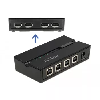 DeLOCK 11494 Computer-Daten-Umschalter Schwarz USB Type-A Type-B 0,48 Gbit/s